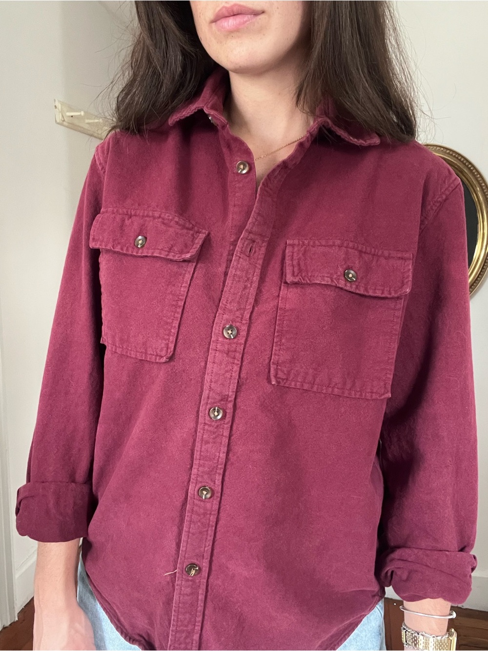 Burgundy Cotton Flannel